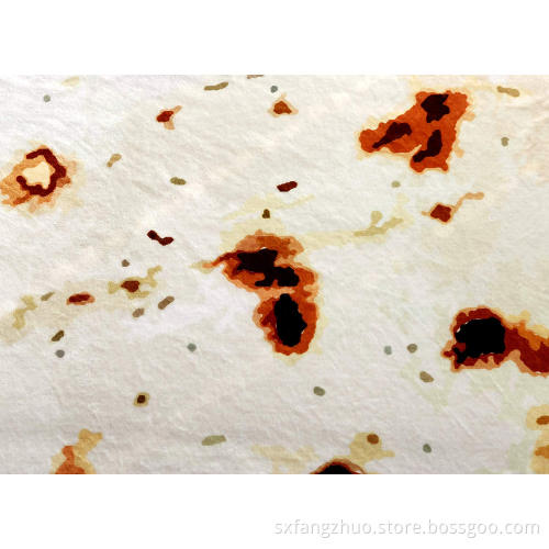 customized digital print round wrap travel taco tortilla burrito blanket